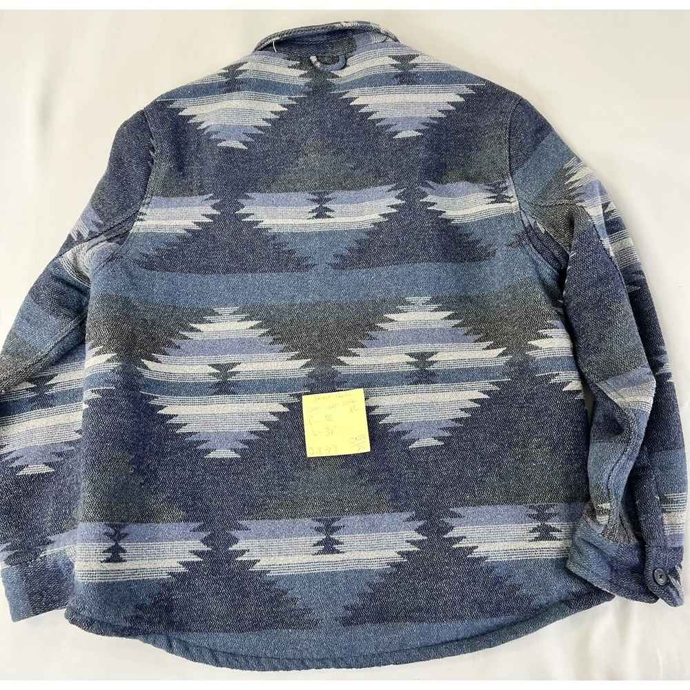 Jachs New York‎ Shirt Jacket Men's Blue Aztec Western Heavy XL Long Sleeve - Picture 13 of 13